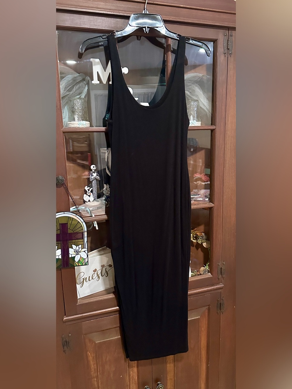 FashionNova Black Bodycon Midi Dress